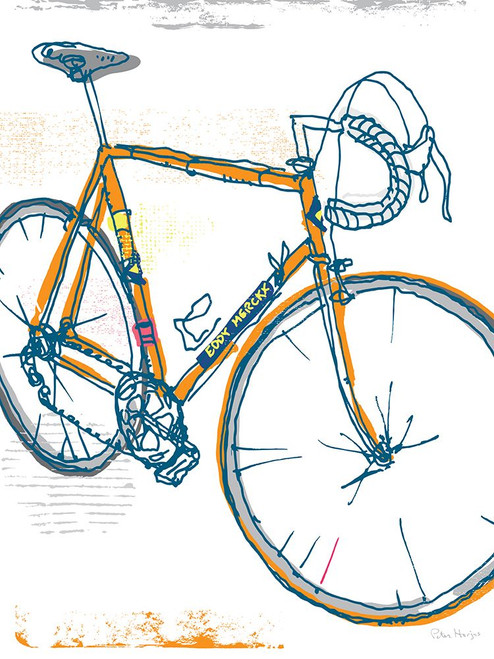 Eddy Merckx Bike Poster Print - Peter Horjus (18 x 24)