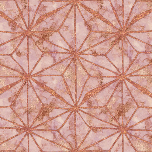 Rosegold Metal Marble Abstract North Star Poster Print - Tina Lavoie (24 x 24)