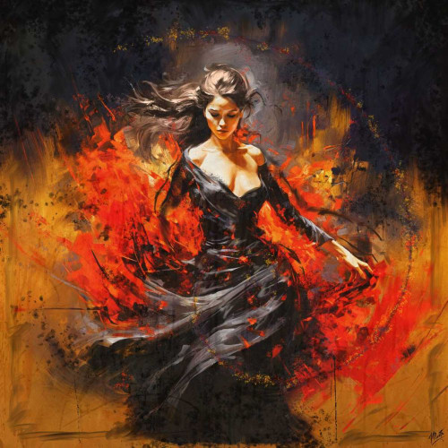 Flamenco Fire II Poster Print - Marta Wiley (24 x 24)