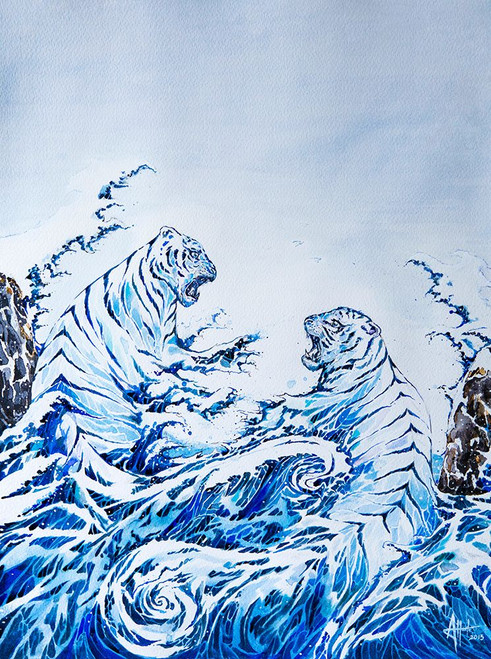 The Crashing Waves Poster Print - Marc Allante (12 x 16)