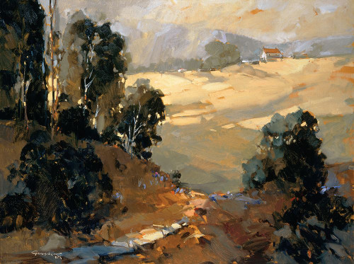 Santa Ynez Valley Morning Poster Print - Ted Goerschner (24 x 18)