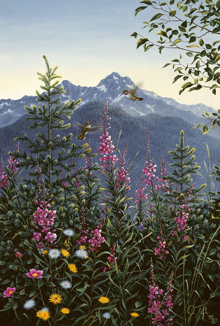 Hummingbirds Poster Print - Jeff Tift (12 x 18)