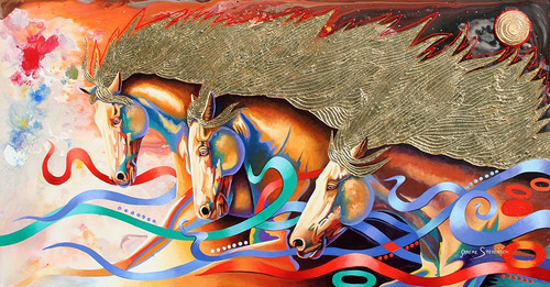 Stallions Of The Gods Poster Print - Graeme Stevenson (24 x 12)