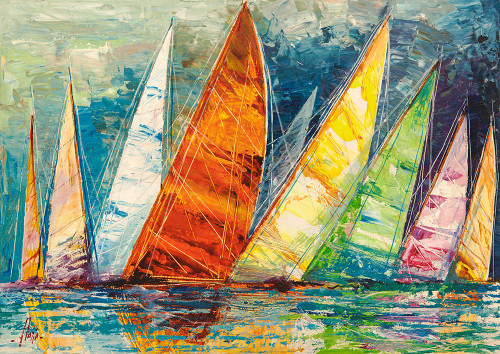 Vele multicolori Poster Print - Luigi Florio (34 x 24)