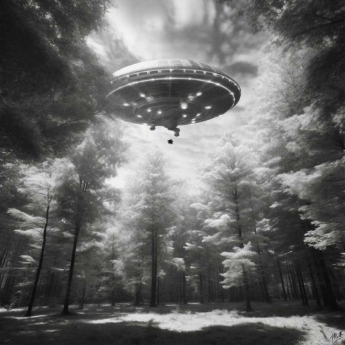 Infrared UFO I Poster Print - Marta Wiley (24 x 24)