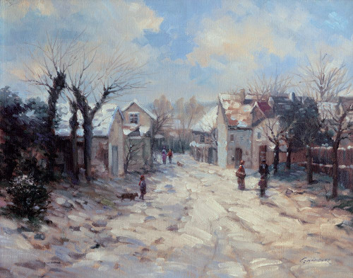 Quaint Village Poster Print - Ghambaro (12 x 9)