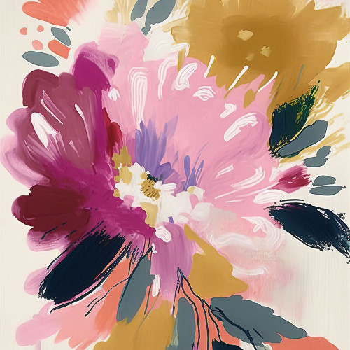 Impasto Flower III Poster Print - Andrea Haase (24 x 24)
