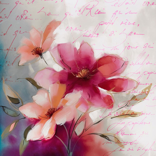 Floral Romance I Poster Print - Andrea Haase (12 x 12)