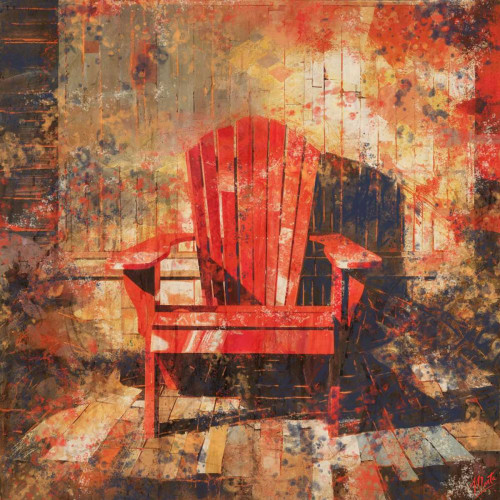 Red Adirandack IIII Poster Print - Marta Wiley (24 x 24)