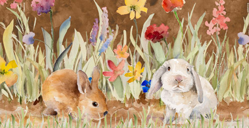 Bunnies Amongst The Wildflowers Poster Print - Lanie Loreth # VARPDX13148G