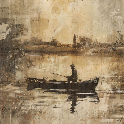 Abstract Boat Collage I Poster Print - Marta Wiley (12 x 12)