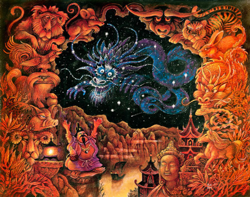 Zodiac Dragon Poster Print - Bill Bell (30 x 24)