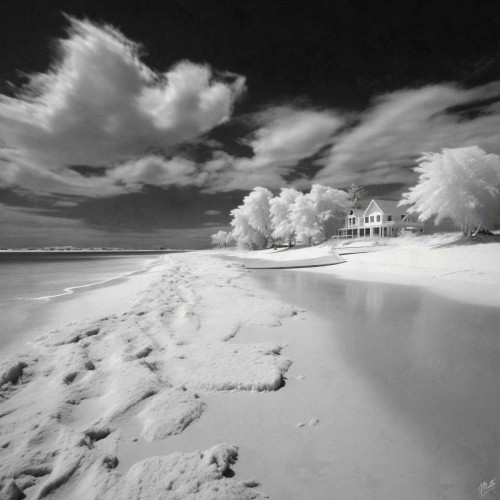 Infrared Beach I Poster Print - Marta Wiley (24 x 24)