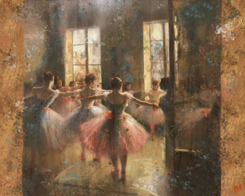 Ballerinas in oil III Poster Print - Marta Wiley (24 x 19)