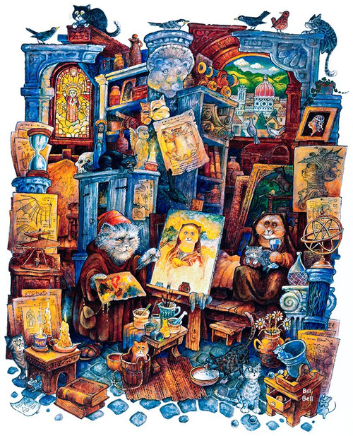 Mona Cat Poster Print - Bill Bell (24 x 30)
