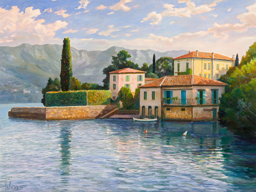 Villa sul lago Poster Print - Adriano Galasso (32 x 24)