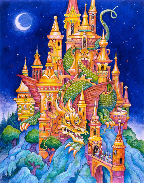 The Dragons Castle Poster Print - Bill Bell (12 x 15)
