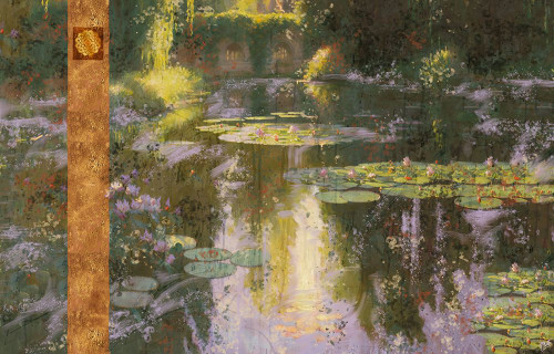 Water lilies Abstract I Poster Print - Marta Wiley (24 x 15)