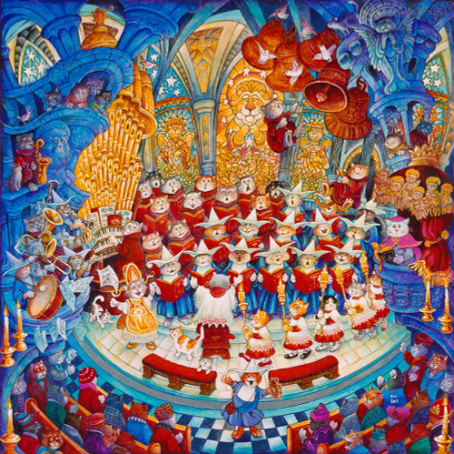 Holy Cats Meow-A- Lujah Chorus Poster Print - Bill Bell (12 x 12)