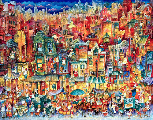 Market Day Poster Print - Bill Bell (15 x 12)