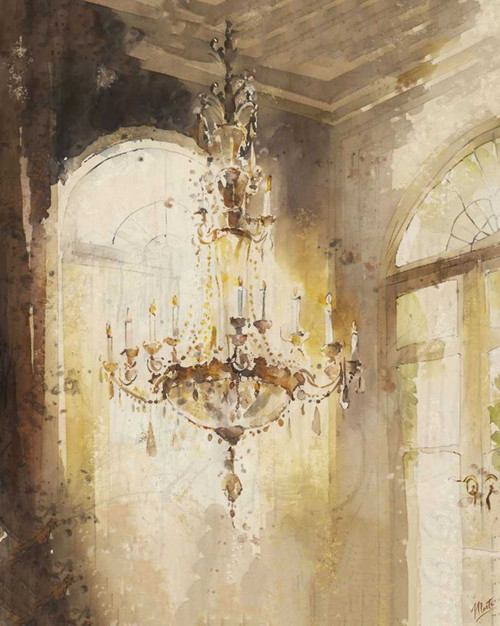Chandelier Watercolor III Poster Print - Marta Wiley (24 x 30)