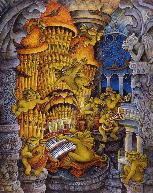 Gargoyles Toccata (And Fugue In D Minor) Poster Print - Bill Bell (12 x 15)
