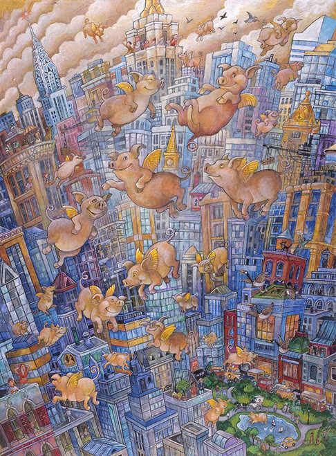 Them Flyin Pigs Poster Print - Bill Bell (12 x 16)