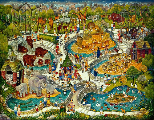 At The Zoo Poster Print - Bill Bell (24 x 18)