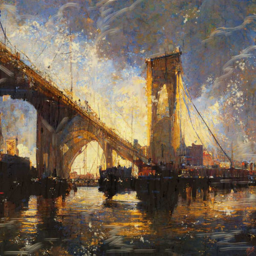 Brooklyn Bridge II Poster Print - Marta Wiley (10 x 10)