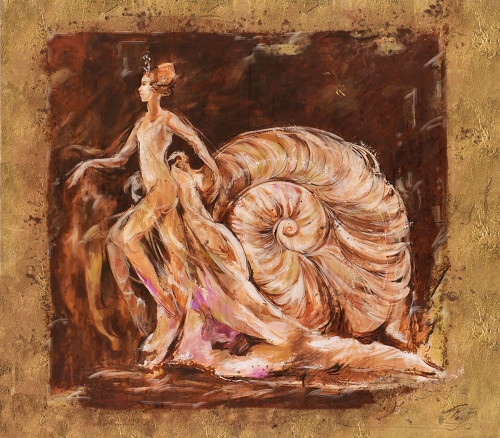 Snail Woman Poster Print - Marta Wiley (12 x 10)