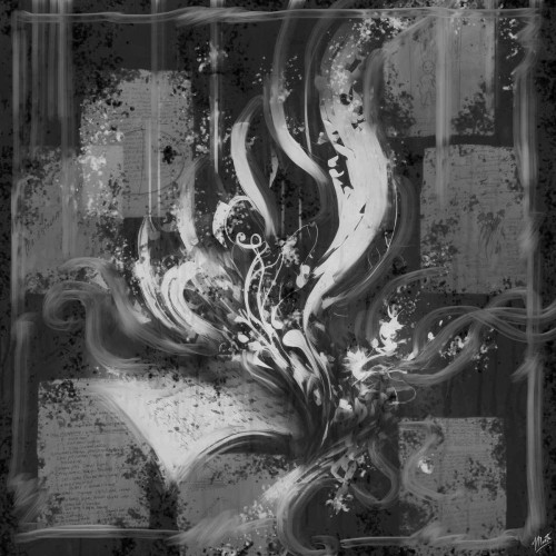 Black And White Poetry IIII Poster Print - Marta Wiley (24 x 24)