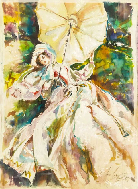 Woman With Umbrella Poster Print - Marta Wiley (18 x 24)