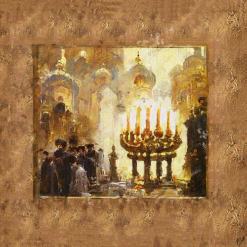 Abstract Menorah I Poster Print - Marta Wiley (10 x 10)