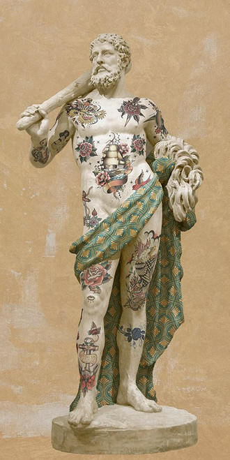 Tattooed Hercules Poster Print - Steven Hill (12 x 24)