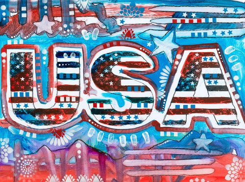 USAUSAUSA Poster Print - Dean Russo (24 x 18)