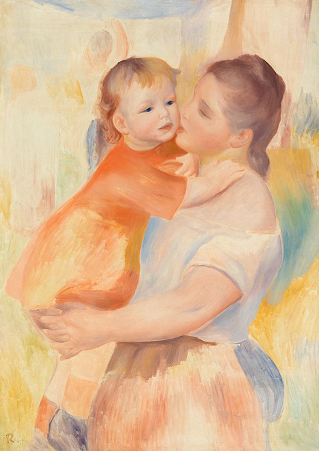 Washerwoman and Child Poster Print - Pierre-Auguste Renoir # VARPDX3PR6313
