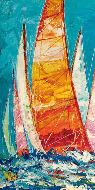 Vele multicolori II Poster Print - Luigi Florio (18 x 36)