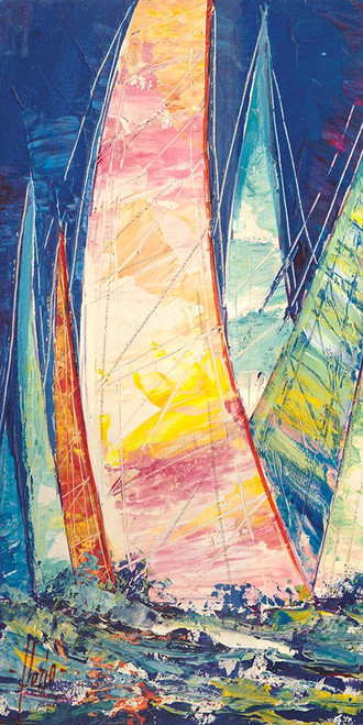 Vele multicolori III Poster Print - Luigi Florio (12 x 24)