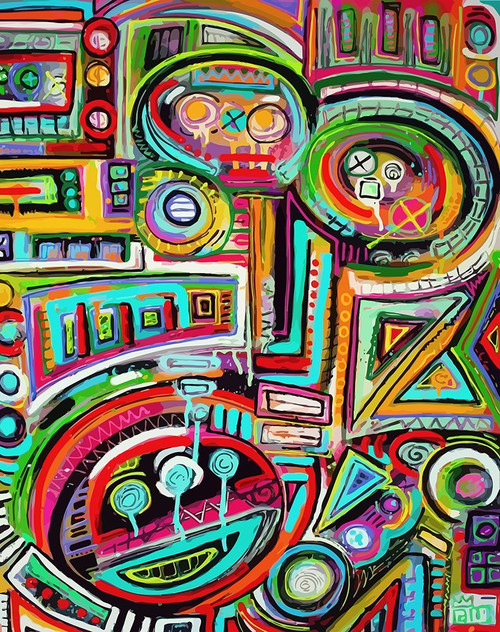 Peeling Rubix Cube Stickers Poster Print - Alloyius Mcilwaine (24 x 30)