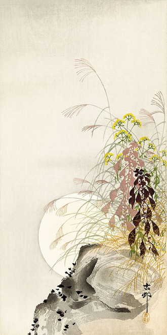 Grass and Full Moon Poster Print - Ohara Koson # VARPDX2JP6335