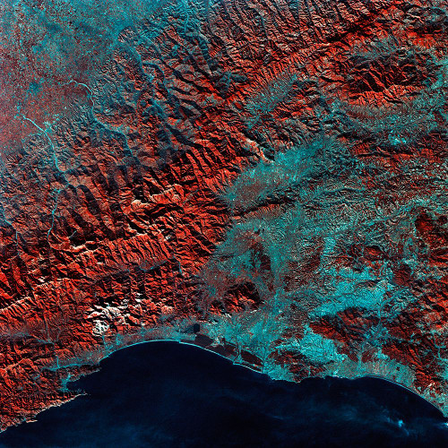 View of Florence - Italy area from the Skylab Poster Print - NASA (24 x 24)