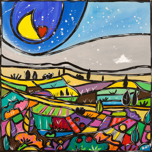 Colored Fields Poster Print - Wallas (24 x 24)