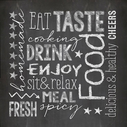 Chalkboard Kitchen Joy Poster Print - Andrea Haase # VARPDX82943