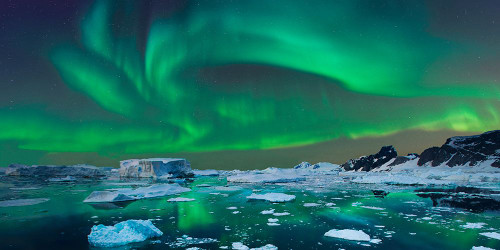 Aurora Borealis - Iceland (detail) Poster Print - Images Pangea (24 x 12)