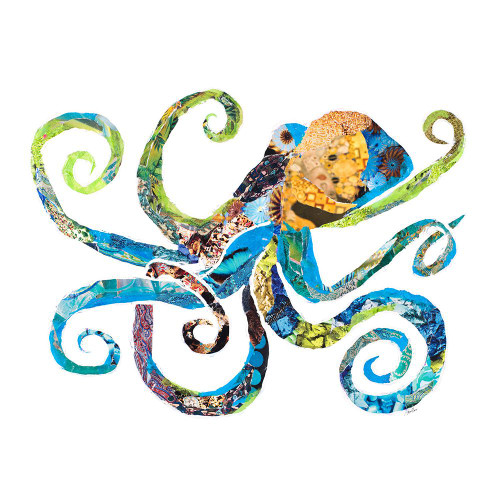 LaniKai Octopus on White Poster Print - Gina Ritter (24 x 24)