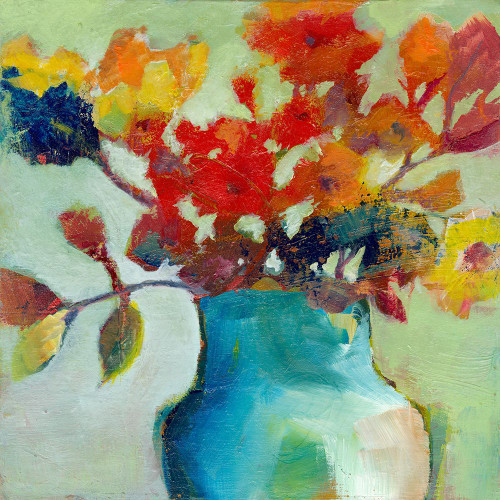 Blue Vase Poster Print - Michelle Abrams (12 x 12)