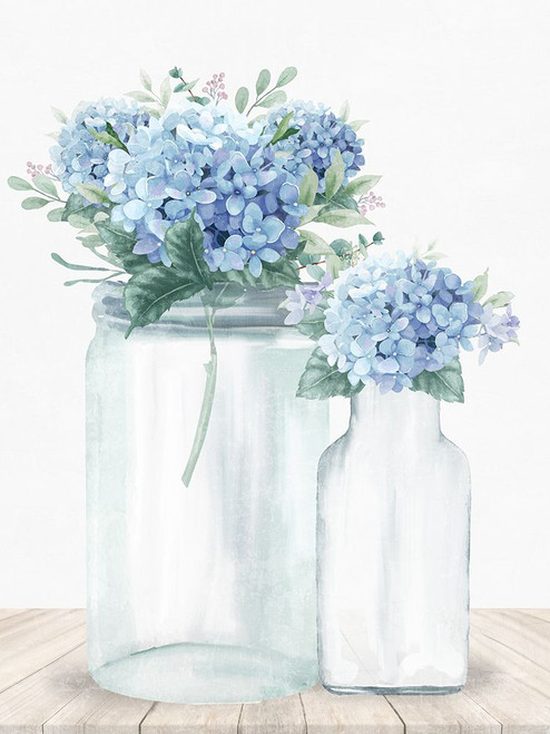 Hydrangea Glass 2 Poster Print - Kimberly Allen