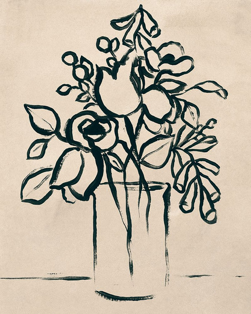 Parchment Posey I Poster Print - June Erica Vess