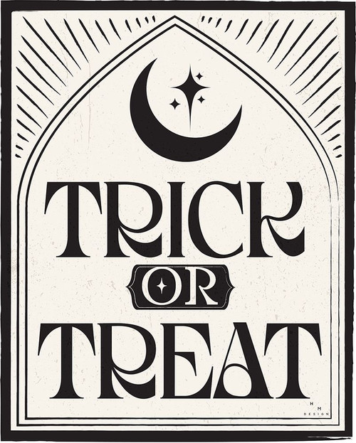 Haunted Halloween XV on cream Poster Print - Design HM