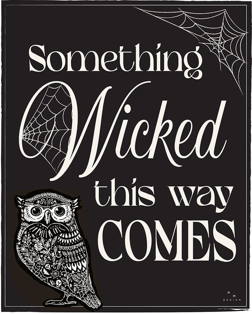 Haunted Halloween XIII on black Poster Print - Design HM